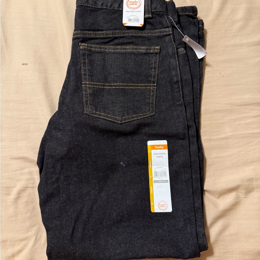 Wonder Nation Kids Dark Blue Jeans